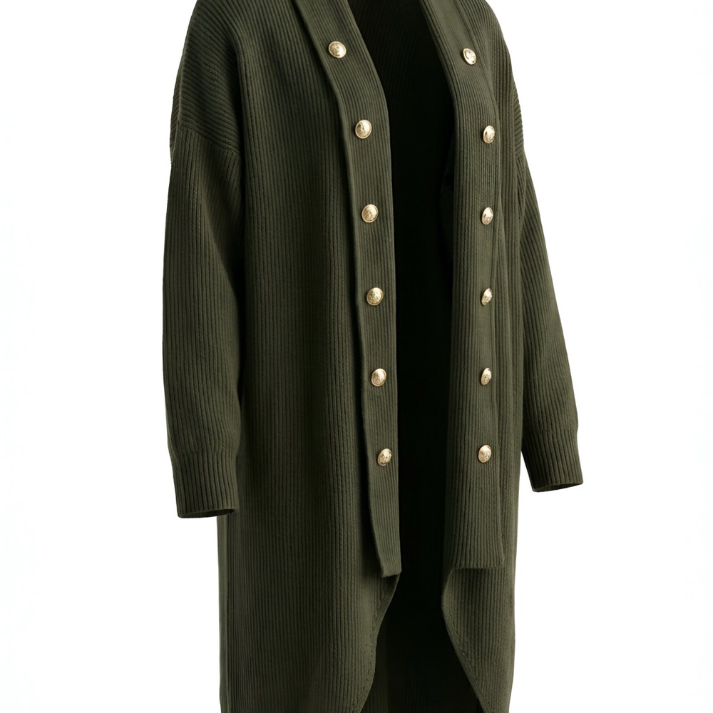 New York & Company Olive Green Cardigan